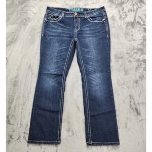 Hydraulic Jeans Womens 20W Blue Dark Wash Bootcut Stretch Denim Casual Y2K